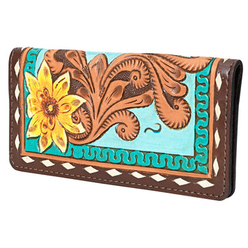 OHLAY WALLET Hand Tooled Genuine Leather women bag western handbag purse